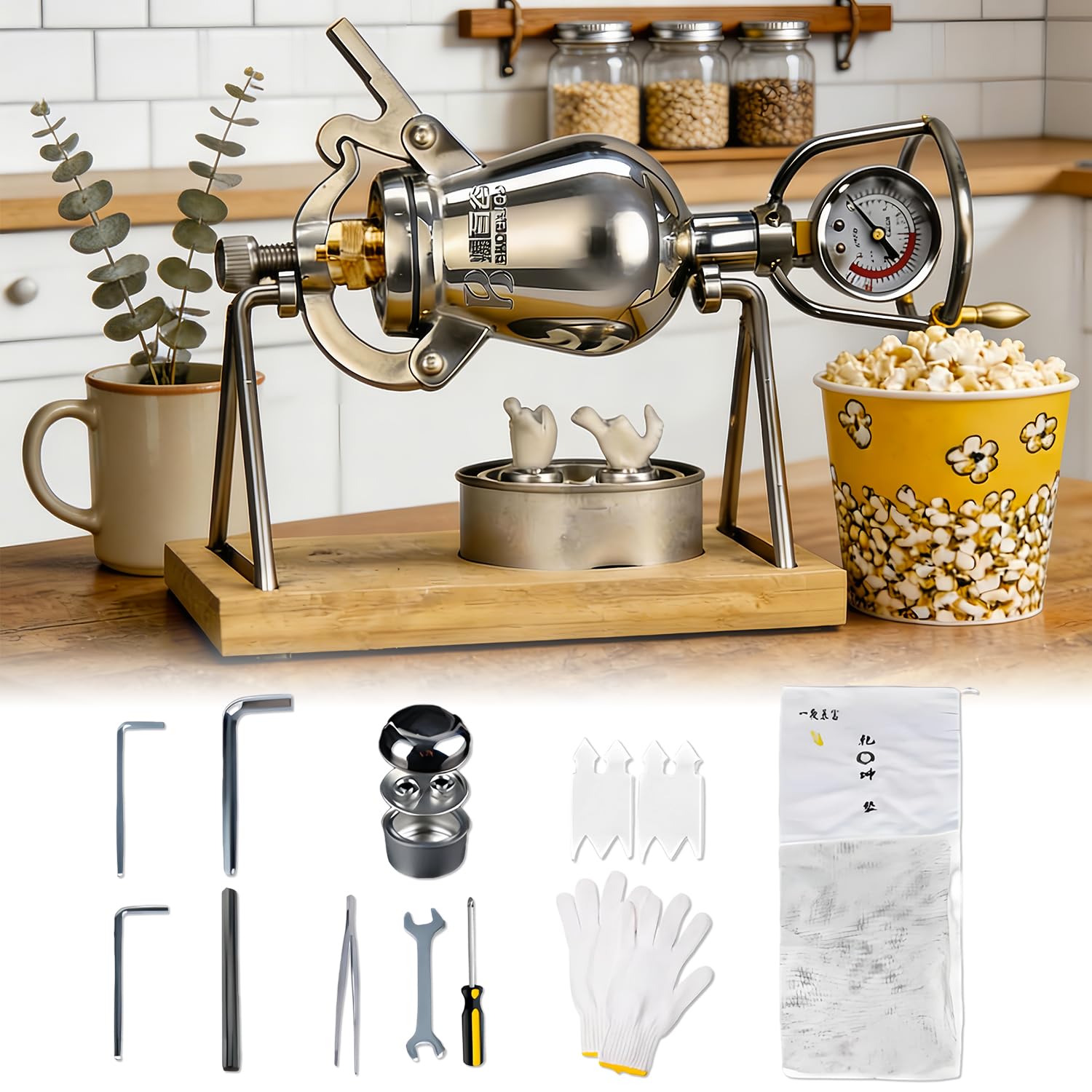 ジェレコ　ポンチャックマシーン Amazon.com: ZZYYZZ Chinese Popcorn Maker, Chinese Popcorn Machine